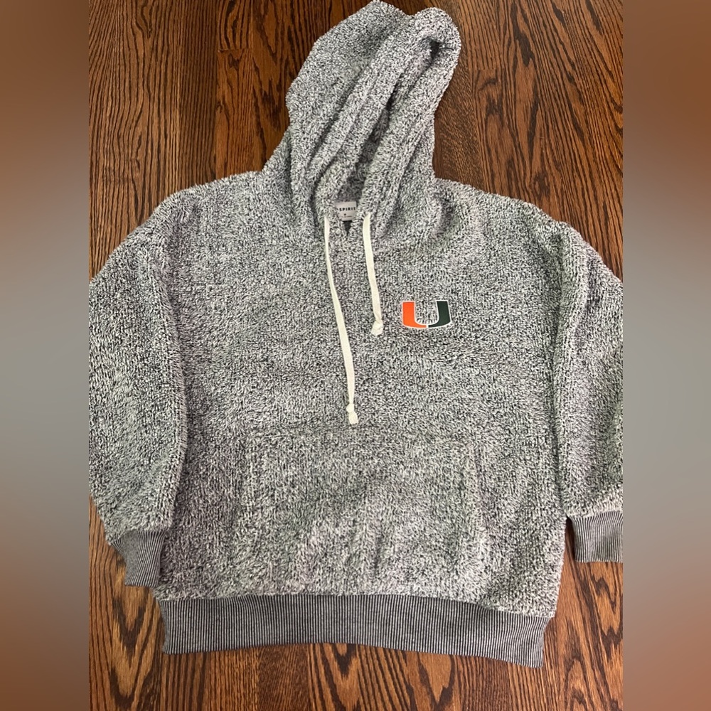 University of Miami Sherpa Hoodie size M
